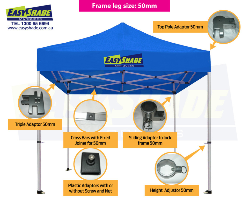 custom marquees accessories weights, walls and spare parts diagram