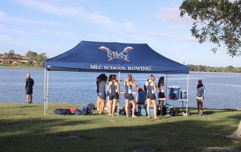 Custom Printed School Marquee for School Rowing Club at competition